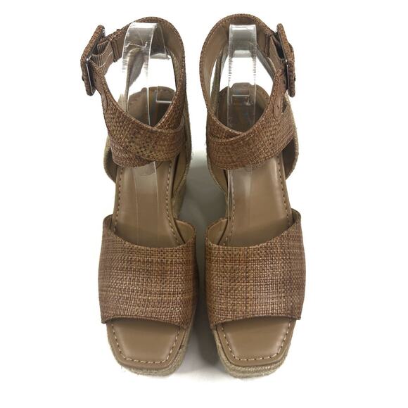 Sam Edelman Vada Espadrille Weave Brown Wedge Platform Sandals Women's 8M New - Picture 2 of 12